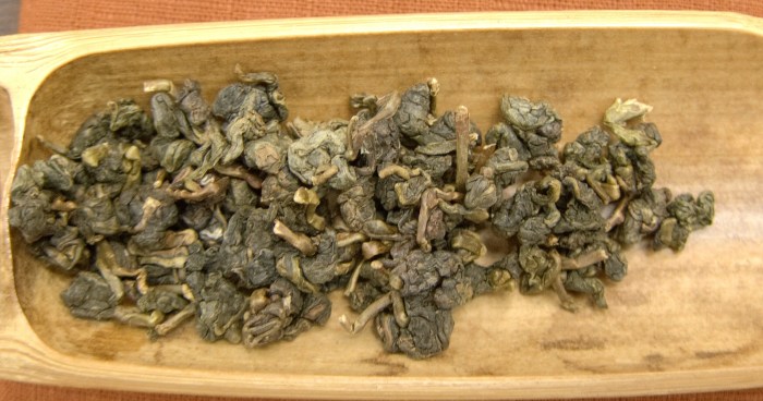 My oolong tea leaves at Fang Gourmet Teas, a traditional Chinese tea shop in Flushing, Queens.