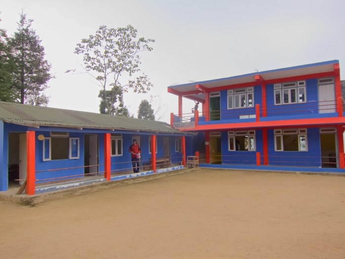 Hannah Memorial Academy. Workers are sprucing up the school with a new coat of paint.