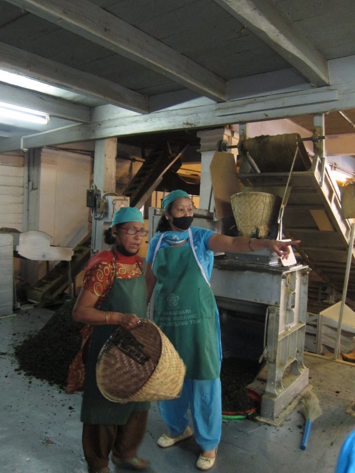 Ladies working hard to make our tea.